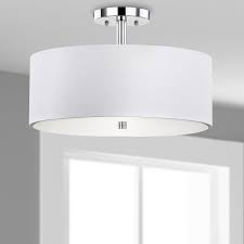 Clara 16-in Chrome Semi-flush Mount Light(2573RR)