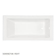 Load image into Gallery viewer, Sitka 60&quot; x 32&quot; Three Wall Alcove Acrylic Soaking Tub - Right Drain, 5748RR
