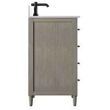 24 in. Bath Vanity in Barstow Acacia with Coastal Linen Doors and Vanity Top with Basin, 6401RR-OB