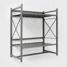 Load image into Gallery viewer, Square Tube Decorative Wall Shelf - Threshold™- Brushed Nickel - 416DC

