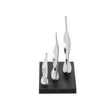 Load image into Gallery viewer, 9 in. Stylized Sailboats Decorative Sculpture in Polished Silver, 5681RR
