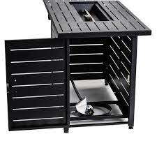 42 in. L x 20 in. W x 25 in. H 50000 BTU Black Propane Fire Pits Steel Outdoor Tabletop with Lava Rocks, MRM33