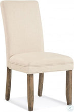 Load image into Gallery viewer, Natural Linen and Smoked Barnwood Colby Leg Parson Chair Set of 2 7773RR
