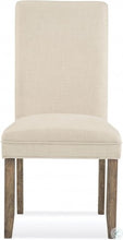 Load image into Gallery viewer, Natural Linen and Smoked Barnwood Colby Leg Parson Chair Set of 2 7773RR
