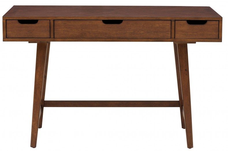 Light Walnut 3 Drawer Writing Desk 7010