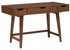 Light Walnut 3 Drawer Writing Desk 7010