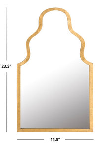 Agrabah 23.5-in L x 14.5-in W Irregular Gold Foil Framed Wall Mirror (SB315)