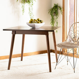 Simone Brown Wood Dining Table with Brown Wood Base #791HW