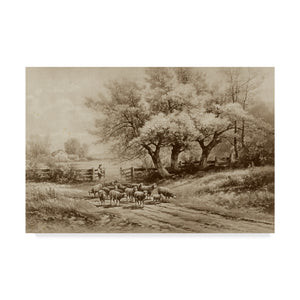 'Herding Sheep' Canvas Art by Carl Weber 30" x 47" #1452HW