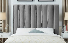 Load image into Gallery viewer, Dietrich Upholstered Platform Headboard ONLY King Gray 3439RR

