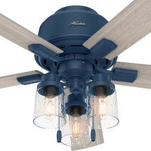 Load image into Gallery viewer, Hunter Fan 52in Hartland Low Profile Ceiling Fan in Noble Bronze with LED Light and Pull Chain MRM4047
