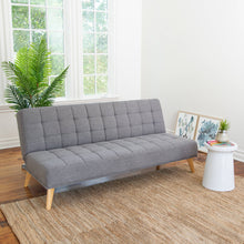Load image into Gallery viewer, Devon &amp; Claire Miles Tufted Fabric Convertible Sofa Futon, 5727RR
