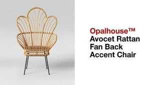 Avocet Rattan Fan Back Accent Chair #9095