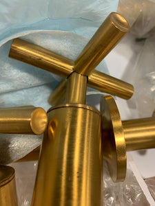 Purist™Wall-mount bathroom  sink faucet trim with 9", 90-degree angle spout and cross handles, requires valve 6422RR