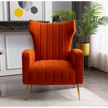 Load image into Gallery viewer, Cayleigh Wide Velvet Wingback Chair
