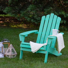 Load image into Gallery viewer, 36&quot; Green Classic Folding Wooden Adirondack Chair #1470HW
