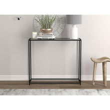 Load image into Gallery viewer, Safdie &amp; Co Glass Console Table - 31L - Black Metal #1639HW
