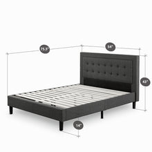 Load image into Gallery viewer, Zinus 43” Dachelle Upholstered Platform Bed Frame, Full 1238CDR
