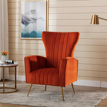 Load image into Gallery viewer, Cayleigh Wide Velvet Wingback Chair
