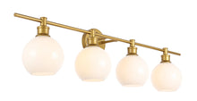 Load image into Gallery viewer, Elegant Lighting Collier 4 Light 38&quot; Wide Bathroom Vanity Light with Frosted Glass MRM1230
