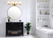 Load image into Gallery viewer, Elegant Lighting Collier 4 Light 38&quot; Wide Bathroom Vanity Light with Frosted Glass MRM1230

