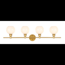 Load image into Gallery viewer, Elegant Lighting Collier 4 Light 38&quot; Wide Bathroom Vanity Light with Frosted Glass MRM1230
