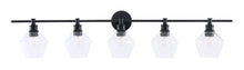 Load image into Gallery viewer, Elegant Lighting Gene 5 Light 47&quot; Wide Bathroom Vanity Light with Clear Glass MRM1224
