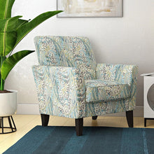 Load image into Gallery viewer, Copper Grove Aria Flared Arm Chair - Sky Blue Multi Paisley

