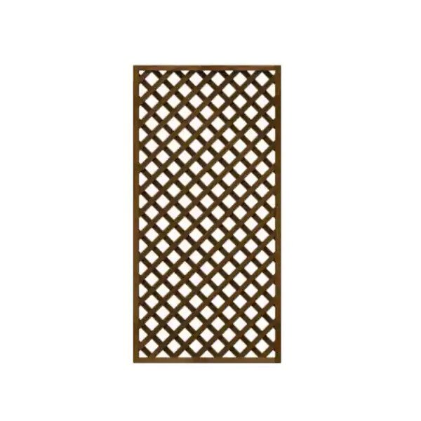 24 in. x 72 in. Wood Trellis Lattice Screen Privacy Fence (Set of 3-Pieces)