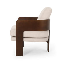 Load image into Gallery viewer, 27&quot;W Grover Mid-Century Modern Fabric Bentwood Accent Chair
