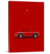 Load image into Gallery viewer, Triumph TR6 Red Canvas Wall Art Print, 30 x 40
