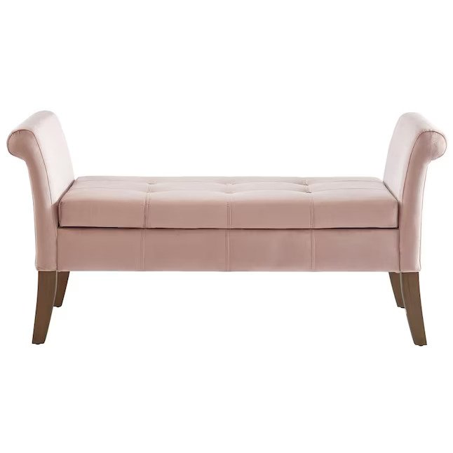 Blush Pink Accent Bench