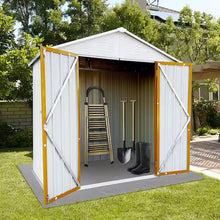 Load image into Gallery viewer, Electro-Galvanized Metal Sheds and Outdoor Storage Shed with Lockable Doors, Tool Sheds
