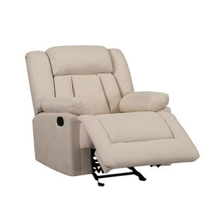 Beige Fabric Manual Adjustable Recliner Chairs