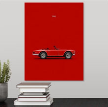 Load image into Gallery viewer, Triumph TR6 Red Canvas Wall Art Print, 30 x 40
