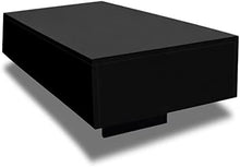 Load image into Gallery viewer, 33.5&quot; x 21.6&quot; x 12.2&quot; Coffee Table MDF High Gloss Black Accent Tea Side Living Room
