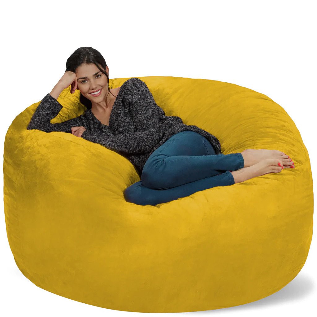 5' Oversized Bean Bag Chair - Canary Yellow