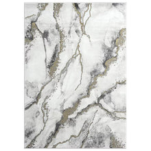 Load image into Gallery viewer, Luna Grey 9 ft. x 12 ft. Abstract Polyester Area Rug

