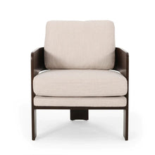 Load image into Gallery viewer, 27&quot;W Grover Mid-Century Modern Fabric Bentwood Accent Chair
