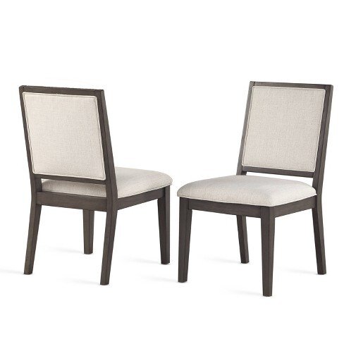 Mila Set of 2 Side Chair In Washed Gray Finish