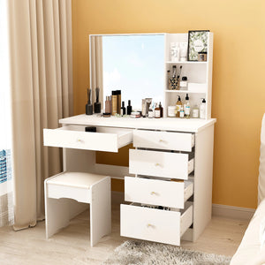 39.4-in White Makeup Vanity