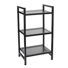 Load image into Gallery viewer, Alder Metal 3-Tier Tower in Black, 14.75&quot; x 30&quot;
