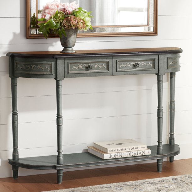Markham Gray-Brown 2-Drawer Console Table