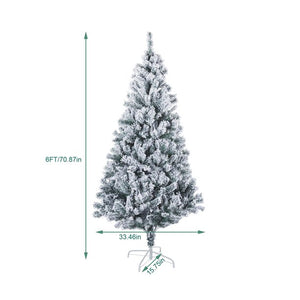 YOHOME PRODUCTS Micozy White Flocking Christmas Tree 750 Branches, 180cm