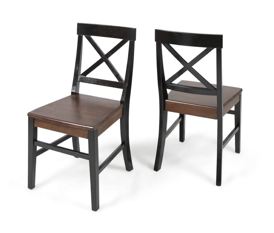 Set of 2 Roshan Farmhouse Acacia Dining Chair - Christopher Knight Home #4237