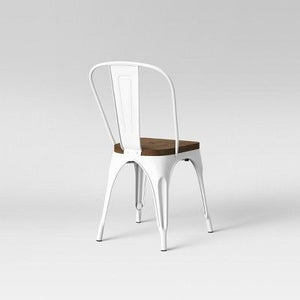 Set of (2) White High back Dining Chairs #9199