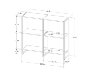 35.7" Paulo 2 Shelf Bookcase White - Project 62™ 526AH