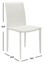 Load image into Gallery viewer, Karna White Bonded Leather Dining Chair - Set of 2 (SB339)
