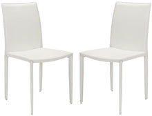 Load image into Gallery viewer, Karna White Bonded Leather Dining Chair - Set of 2 (SB339)
