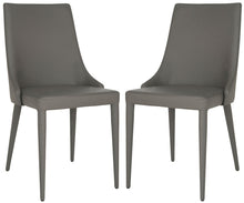 Load image into Gallery viewer, Summerset Gray 19 in. H Leather Side Chair (Set of 2) #961HW
